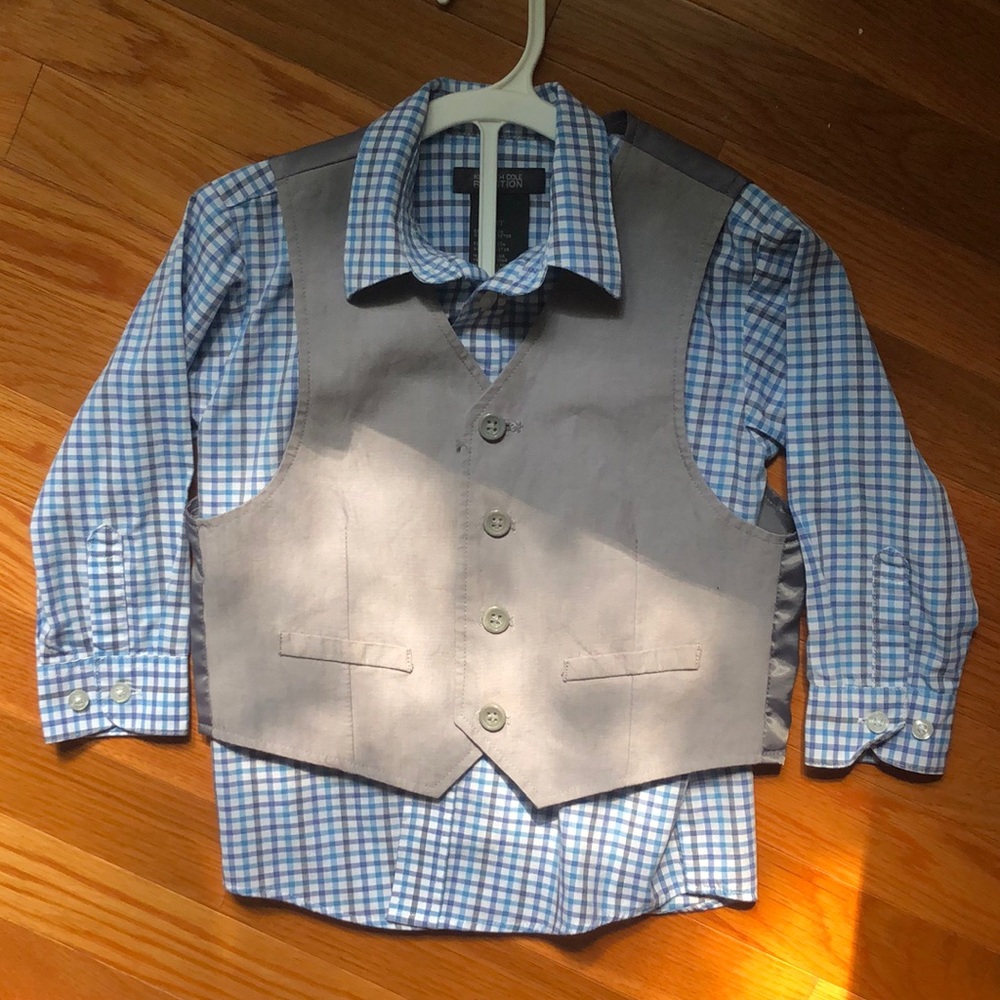 Kenneth Cole 2 piece Dress Shirt & Vest